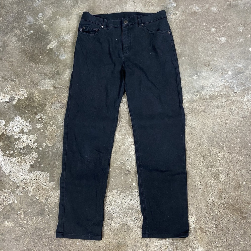 Lauren Ralph Lauren Jeans Women's Size 8P Black Stretch Denim Straight Fit